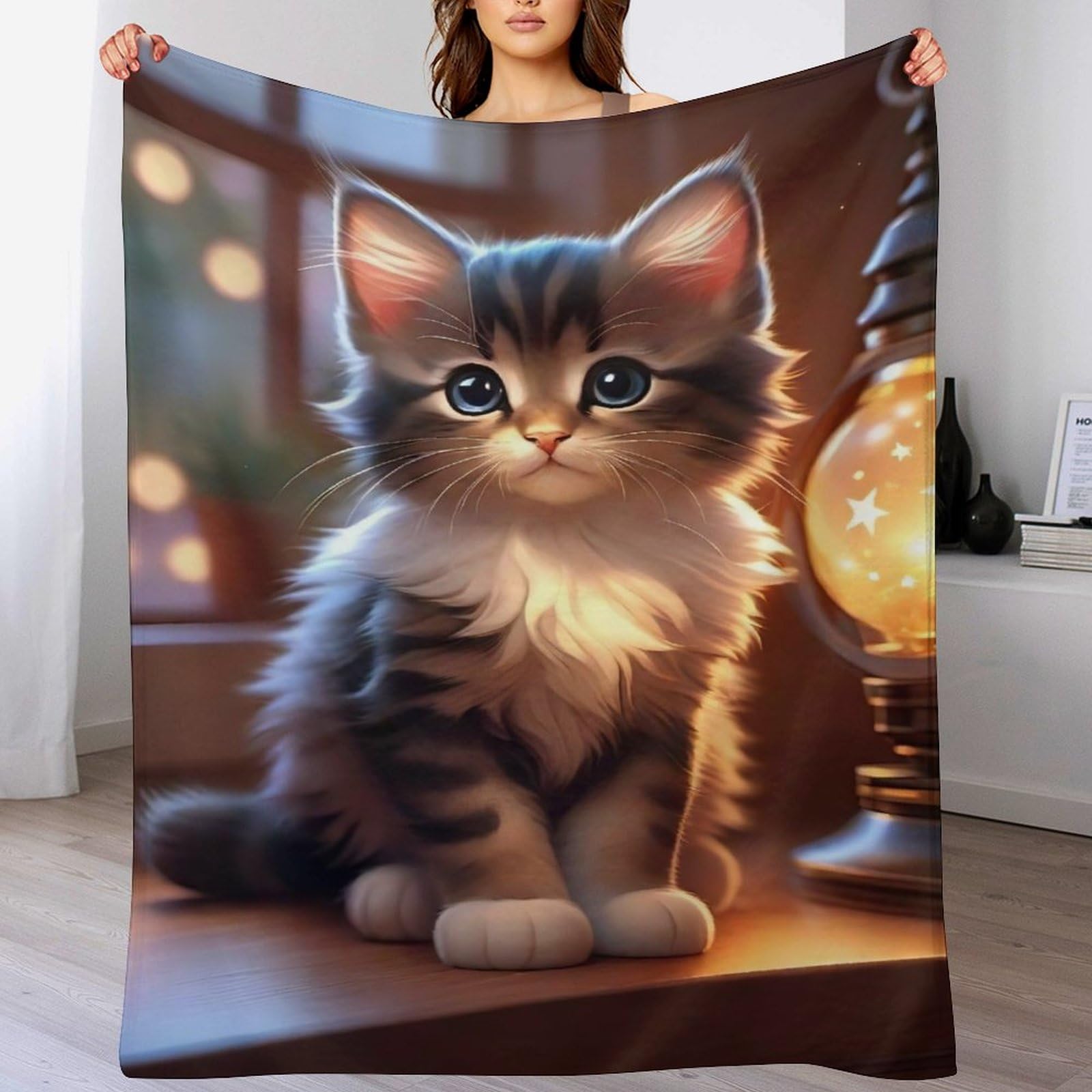Couverture chat en flannel pour des soirées cocooning au chaud