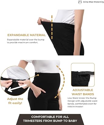 Women's Maternity Joggers Pregnant Sweatpants Pants Casual Lounge Over Belly Gym