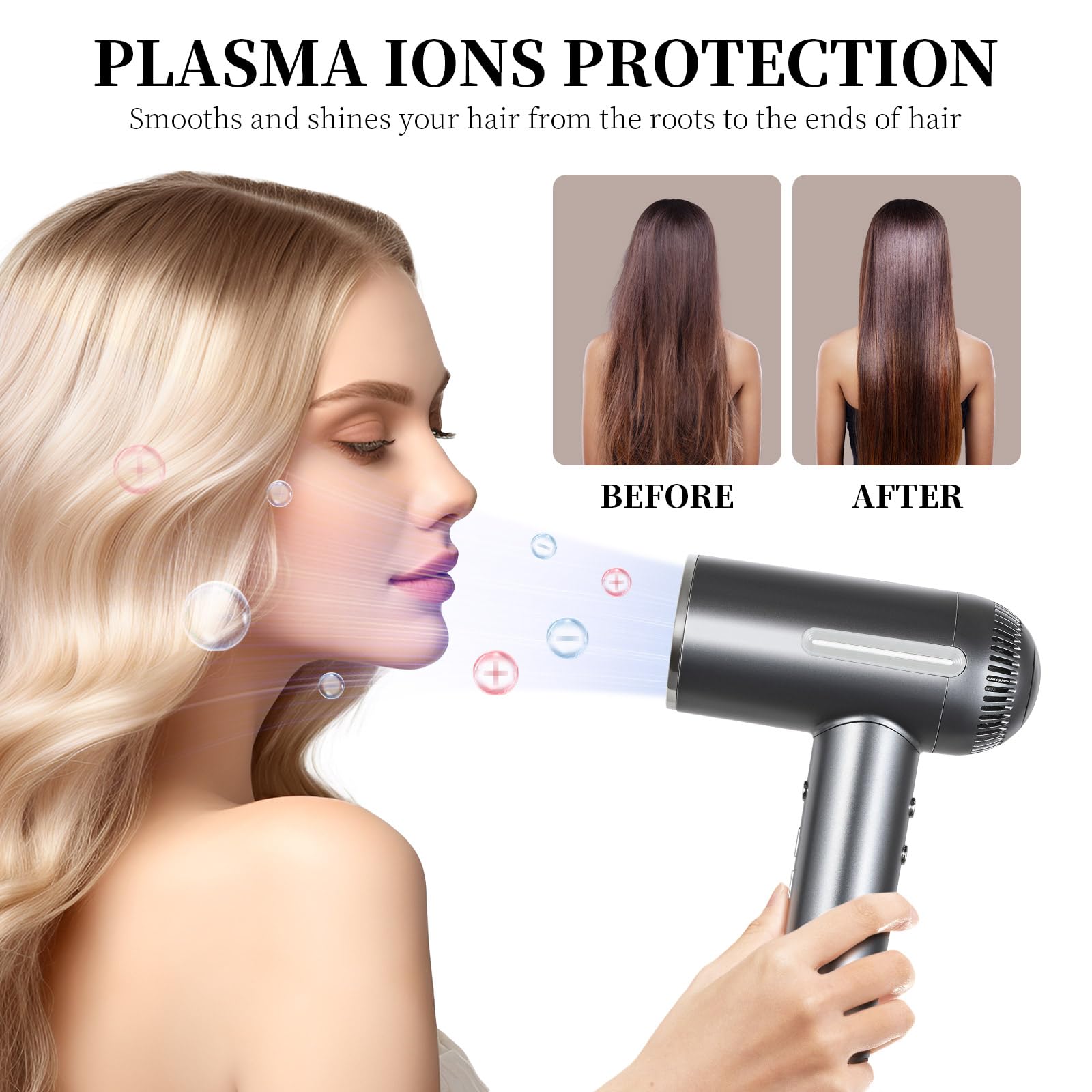 Gray Hair Dryer with Diffuser TYMO AIRHYPE | Hair Dryer Diffuser for Curly Hair - TYMO Beauty main image 3