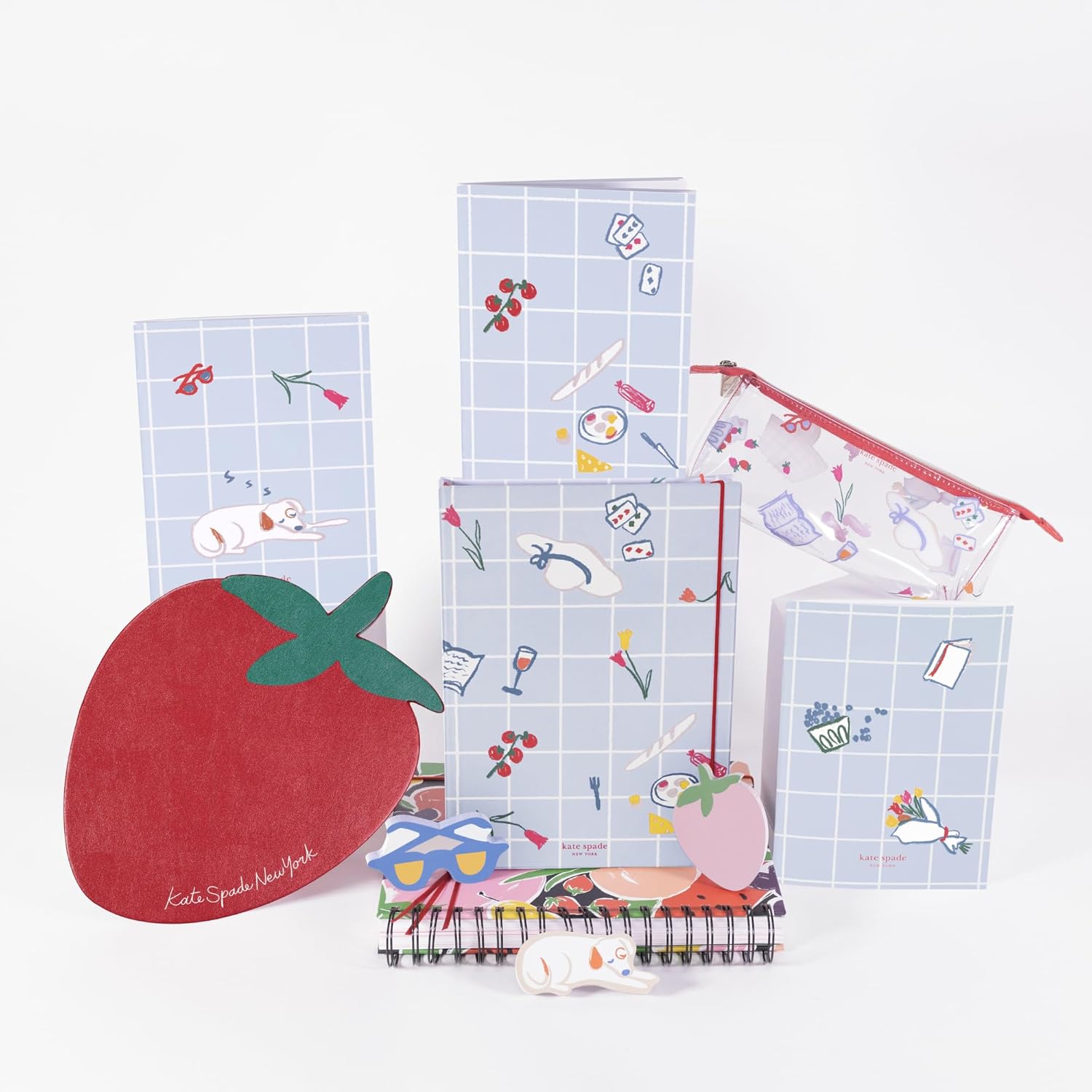 kate spade new york Set of 3 Sticky Note Pads, Studying Essentials Set Includes Cute Sticky Notes with 75 Sheets Per Notepad (Park Picnic) - Image 7