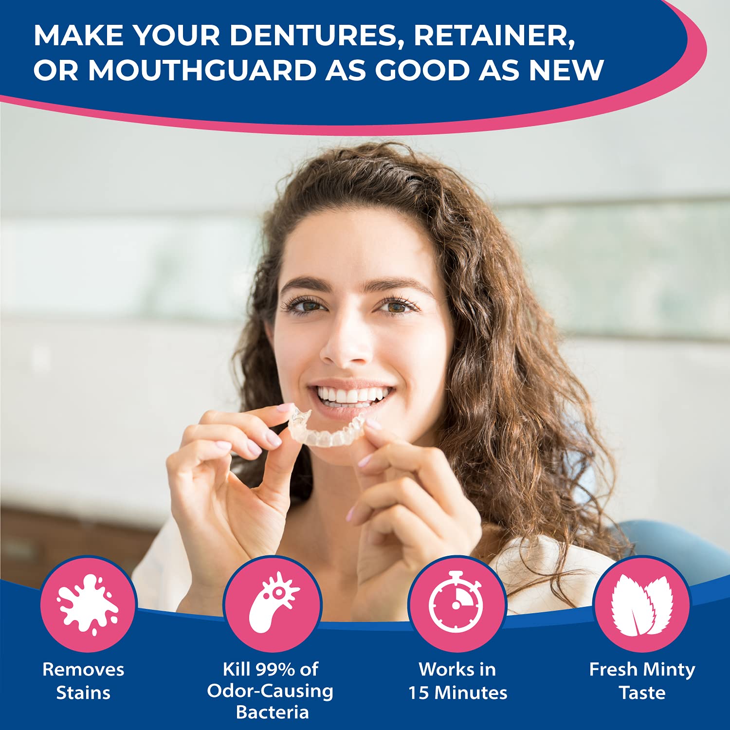 120 Retainer and Denture Cleaning Tablets (4 Months Supply) Cleaner