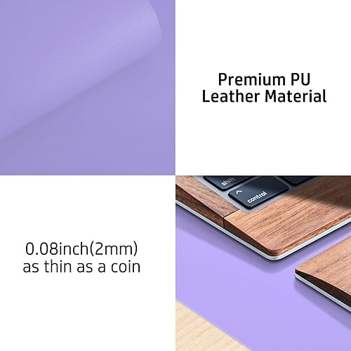 Miniatura 3 de Protector de piel para escritorio, antideslizante, de piel sintética, tapete para mouse, cubierta para escritorio de oficina, tapete de escritorio