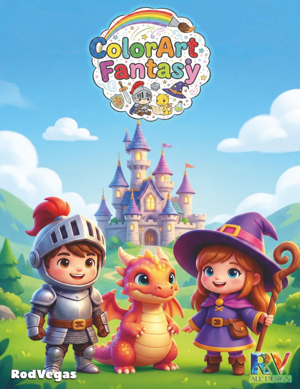 ColorArt Fantasy: An Epic Fantasy Quest with Brave Knights, Magical Creatures, and Hidden Treasures for Kids Ages 5-10