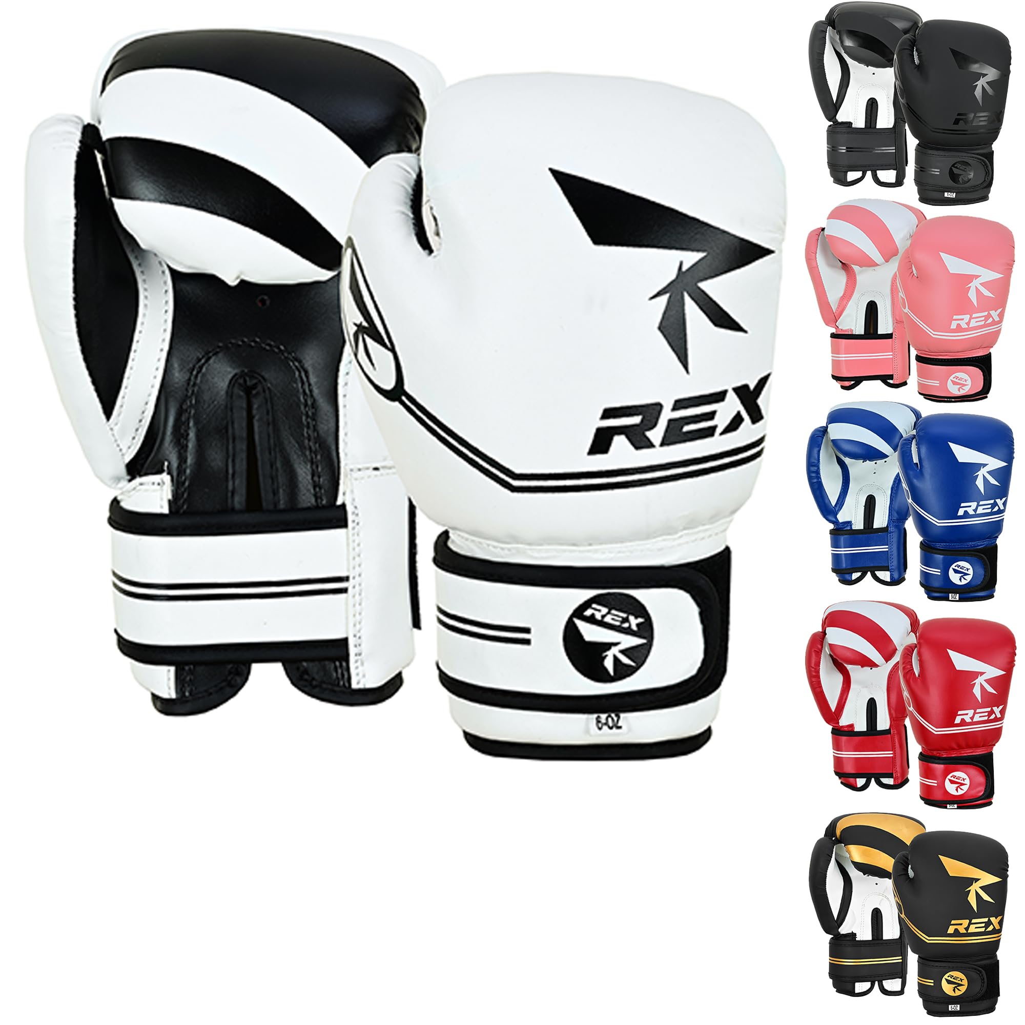 Kids Boxing Gloves for Children Boys Girls Junior Youth Toddler Training Boxing Gloves for Punching Bag Kickboxing Muay Thai (White, 6oz)