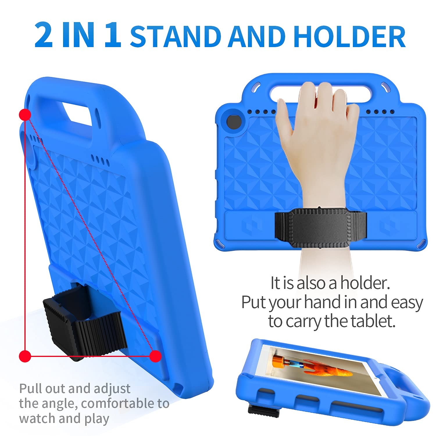 Custodia Protettiva per Tablet Custodia for Tablet for Il Fuoco HD 8. Plus (2020), Body Full Full Body Body Eva. Custodia Protettiva con Manico e Tracolla Protezione Resistente(Ye?Il)