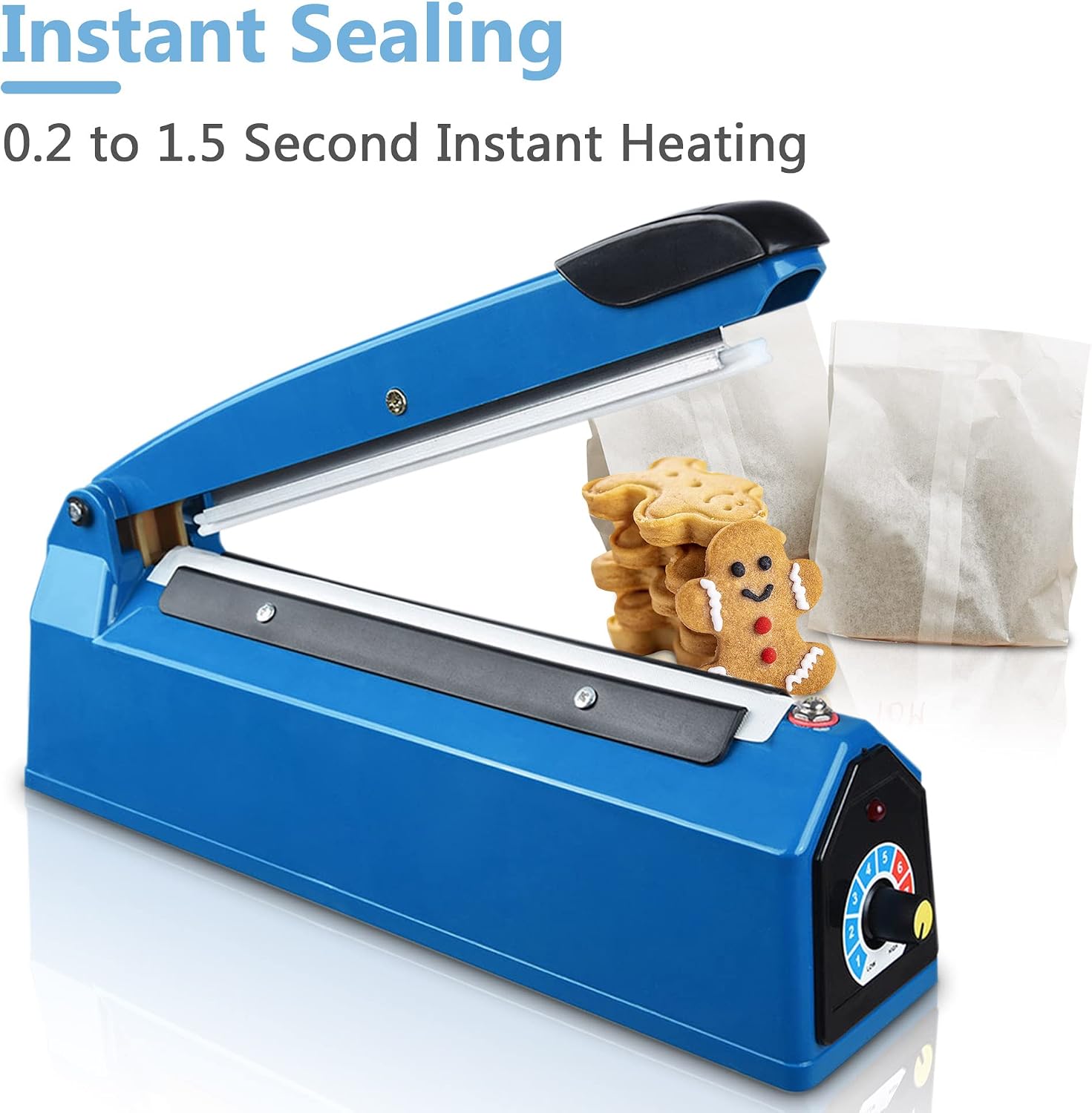 Limited Stock Yescom 8” Impulse Sealer Manual Heat Sealer Plastic Bag Poly Tubing Packaging Machine
