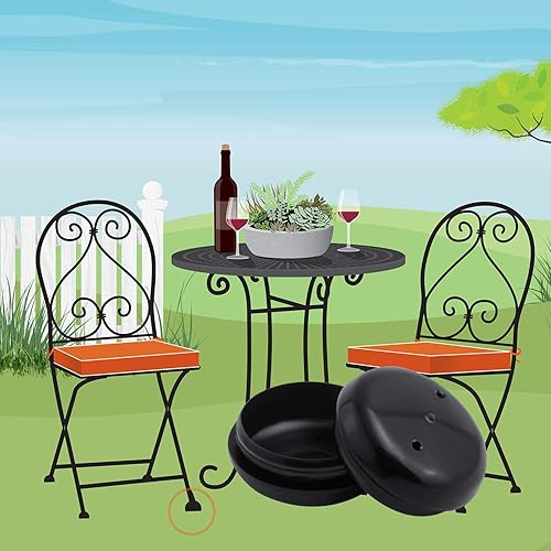 Miniatura 7 de Paquete de 24 protectores antideslizantes de hierro para muebles de patio al aire libre para sillas y patas de mesa