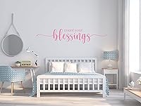 Vista 3 de Calcomanía de vinilo religioso para pared, cita inspiradora, cuenta tus bendiciones, decoración para el hogar o la iglesia para dormitorio, sala