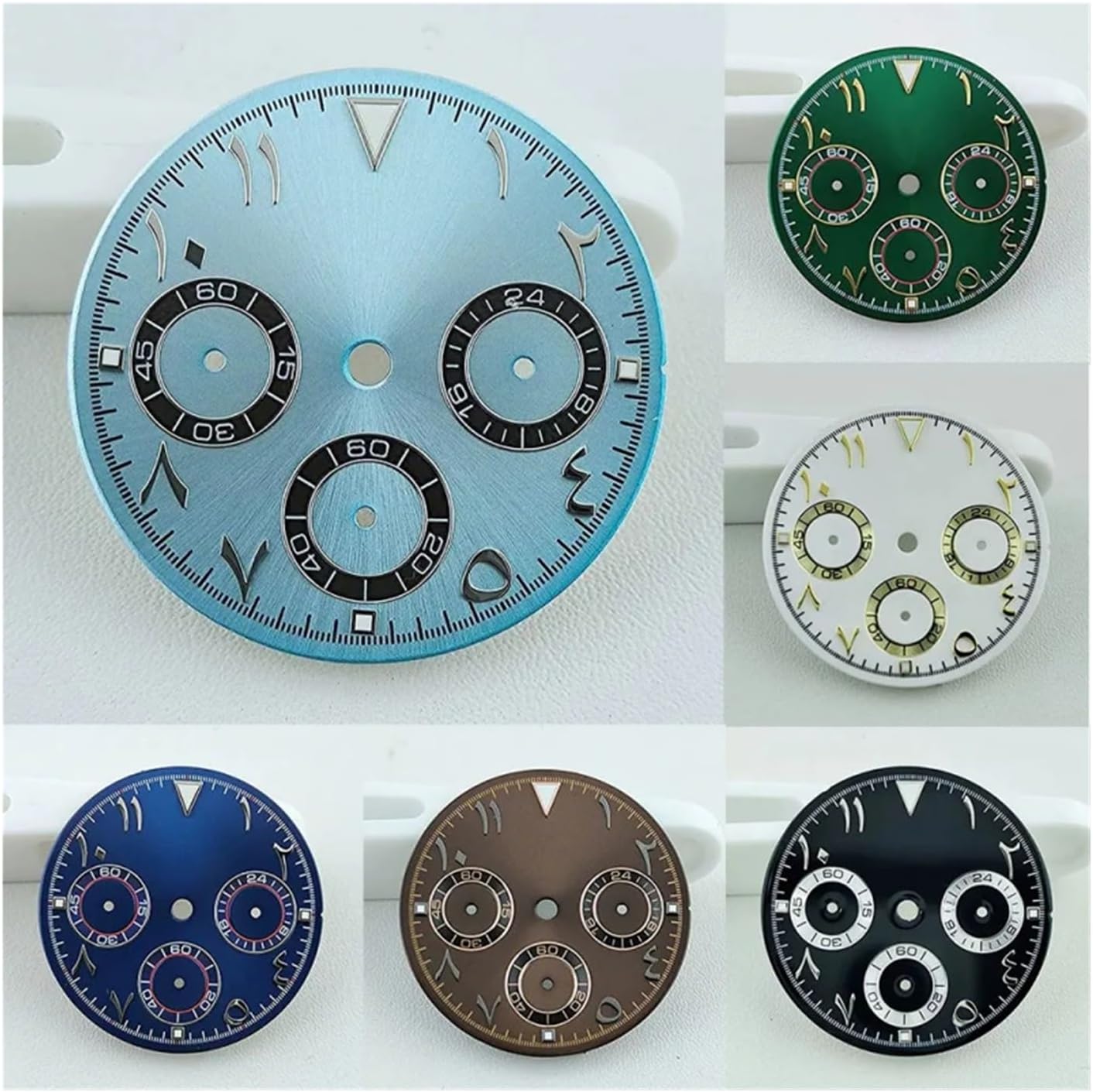1PCS 29mm Watch Dial for VK63 Quartz Movement Chronometer Six Needle, Dial 2, One Size