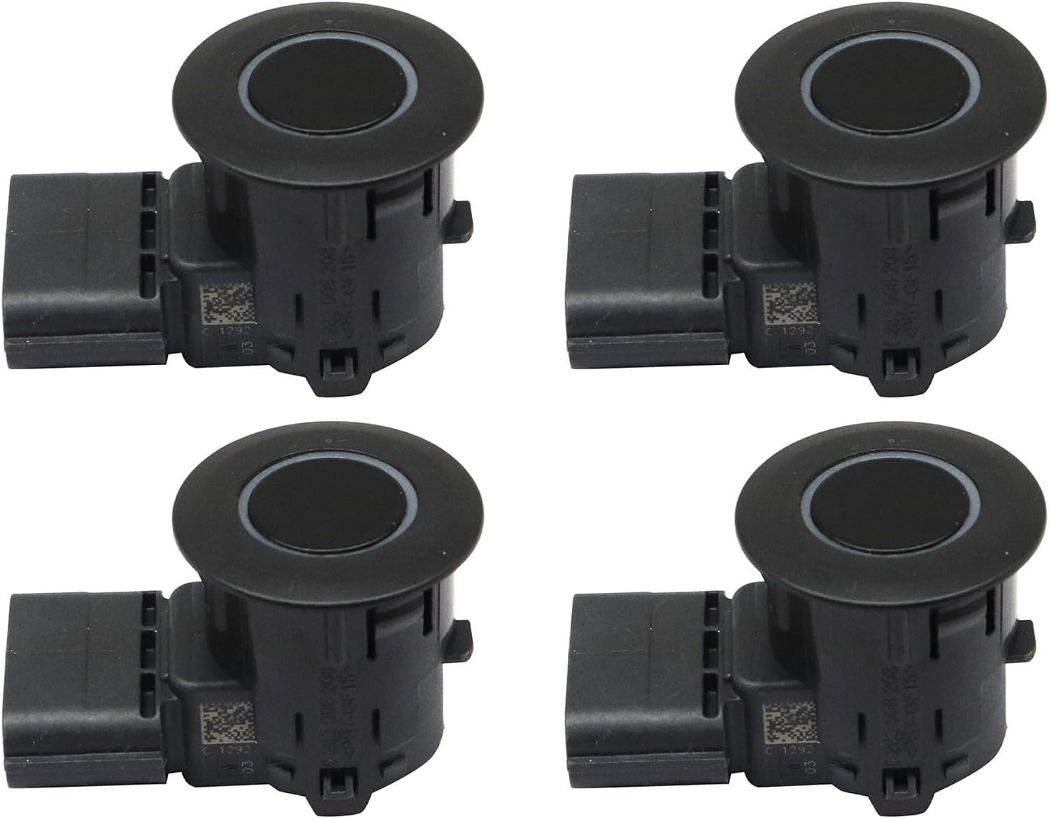 XQSMWF 4PCS Rear Bumper Parking Sensor with Retainer Compatible with Acura MDX RLX 2014-2016 TLX 2015-2016 3.5L V6, Replaces 39680TZ5A01 39681TZ5A01, Reverse Backup PDC Sensor Black