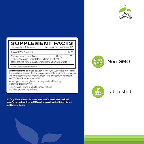 Miniatura 2 de Terry Naturally AnxioCalm - 75 tabletas - Fórmula de acción rápida, no somnolienta, no adictiva, segura para adultos y niños a partir de 4 años, sin