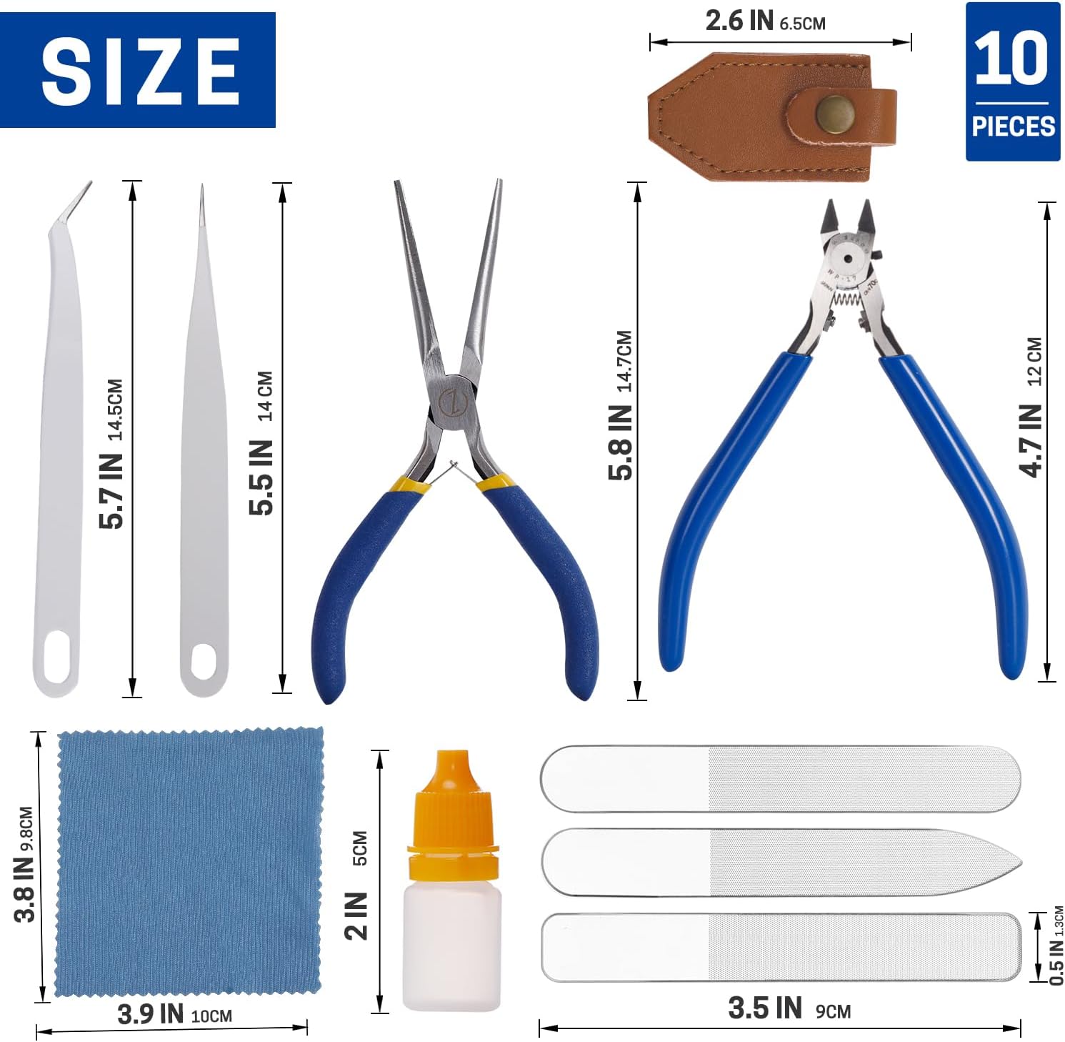 10 Pcs Gundam Model Tools Kit, Hobby Model Building Tool Kit Model Kit Tools Modeler Basic Tools Craft Set, Plastic Model Tools Kit for Hobby Building Repairing and Fixing