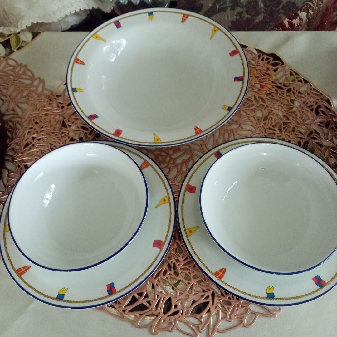 リチャードジノリクリッパース、計5.スープカプ皿2脚組深皿プレート1枚 リチャードジノリクリッパース、計5.スープカプ皿2脚組深皿プレート1枚