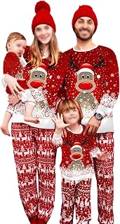 Christmas Pajamas for Family Matching Pajamas Set Holiday Sleepwear Xmas Party Pjs Family Jammies for Adult and Kids
