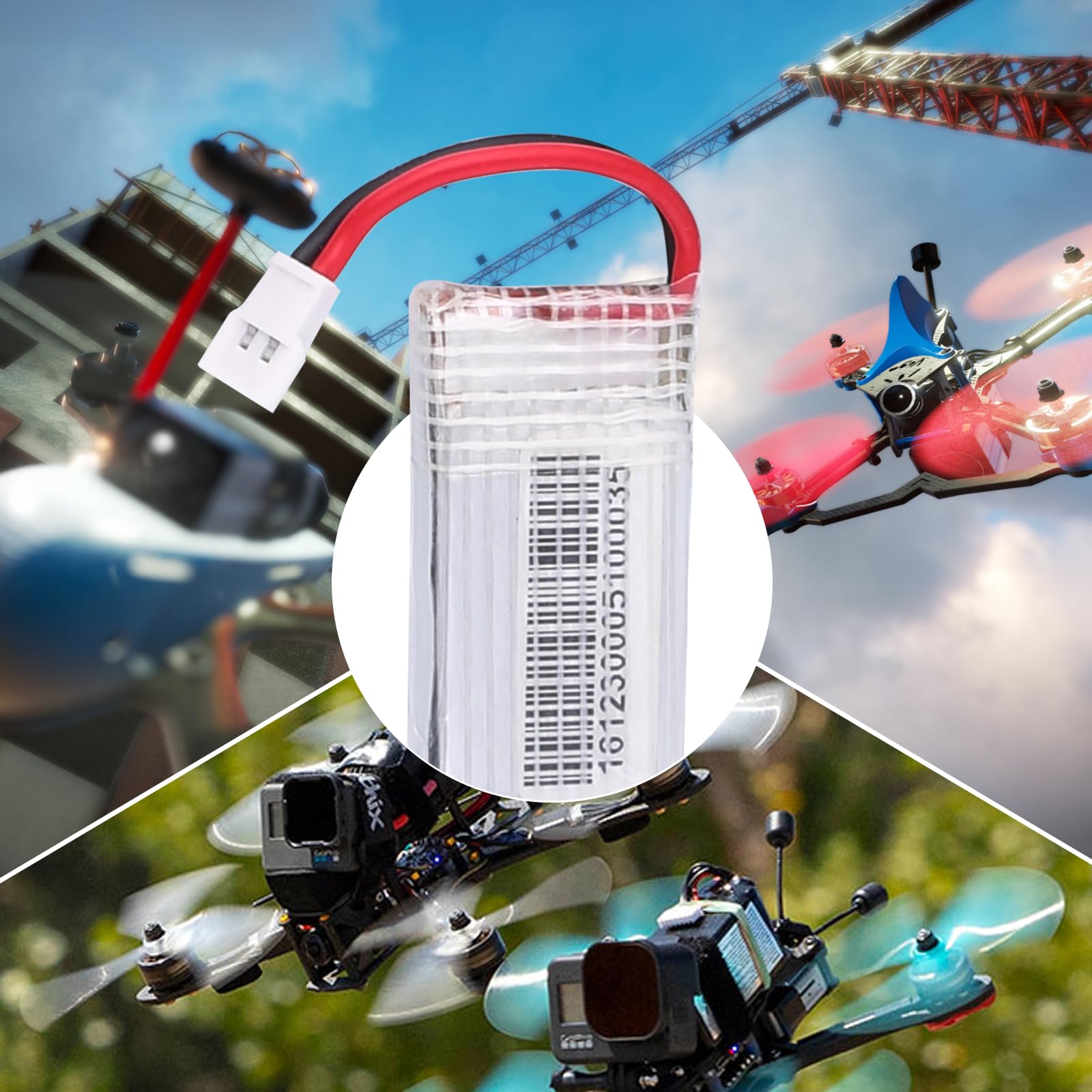 MN 3007 5X 300mAh Lipo Battery With Charging Cable For