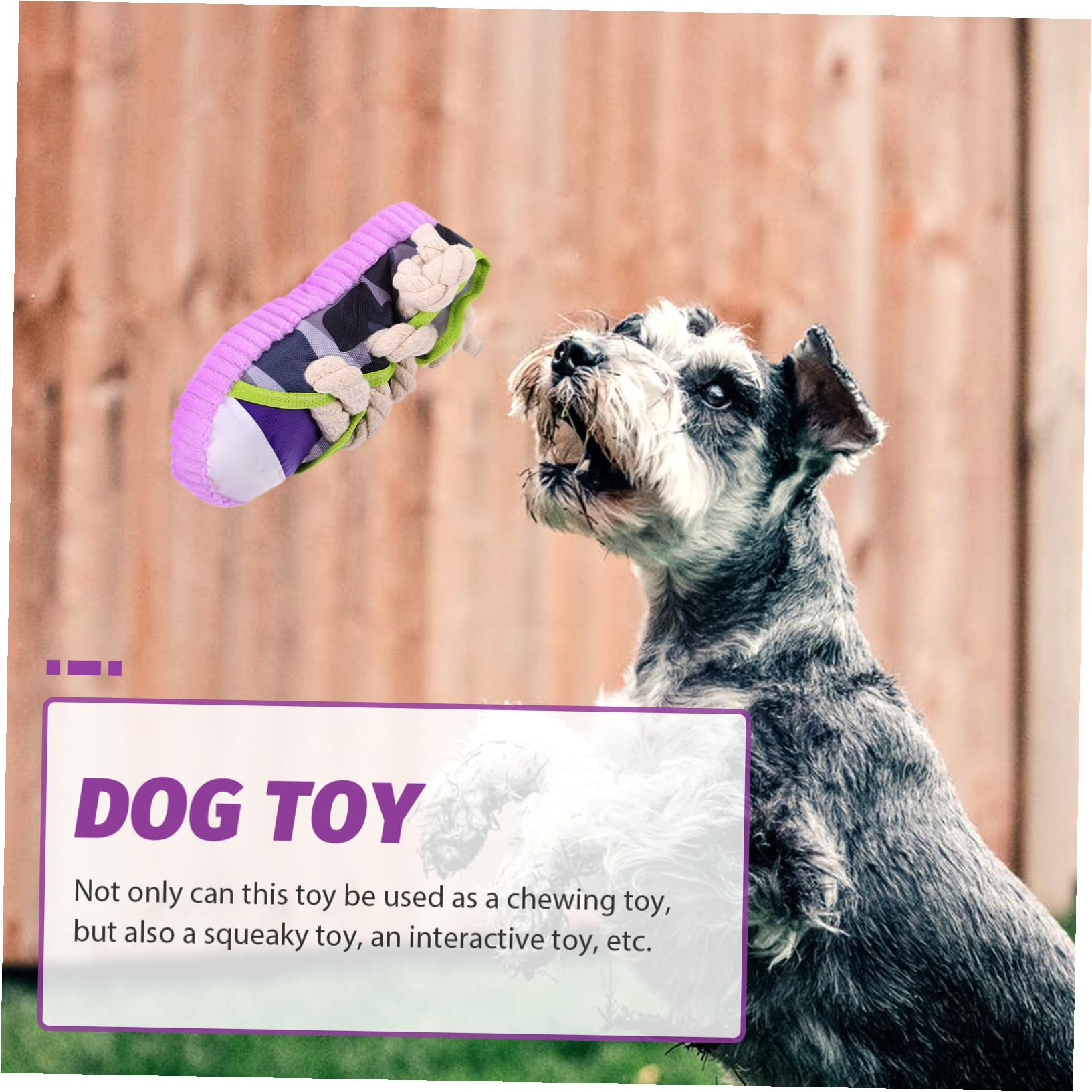 SEWACC Juguete para Masticar Perros Sonido en Forma de Zapato, Cuerda de Algodón, Tamaño Mediano, para Cachorros y Perros, Juguete Interactivo para Limpieza Dental y Entretenimiento