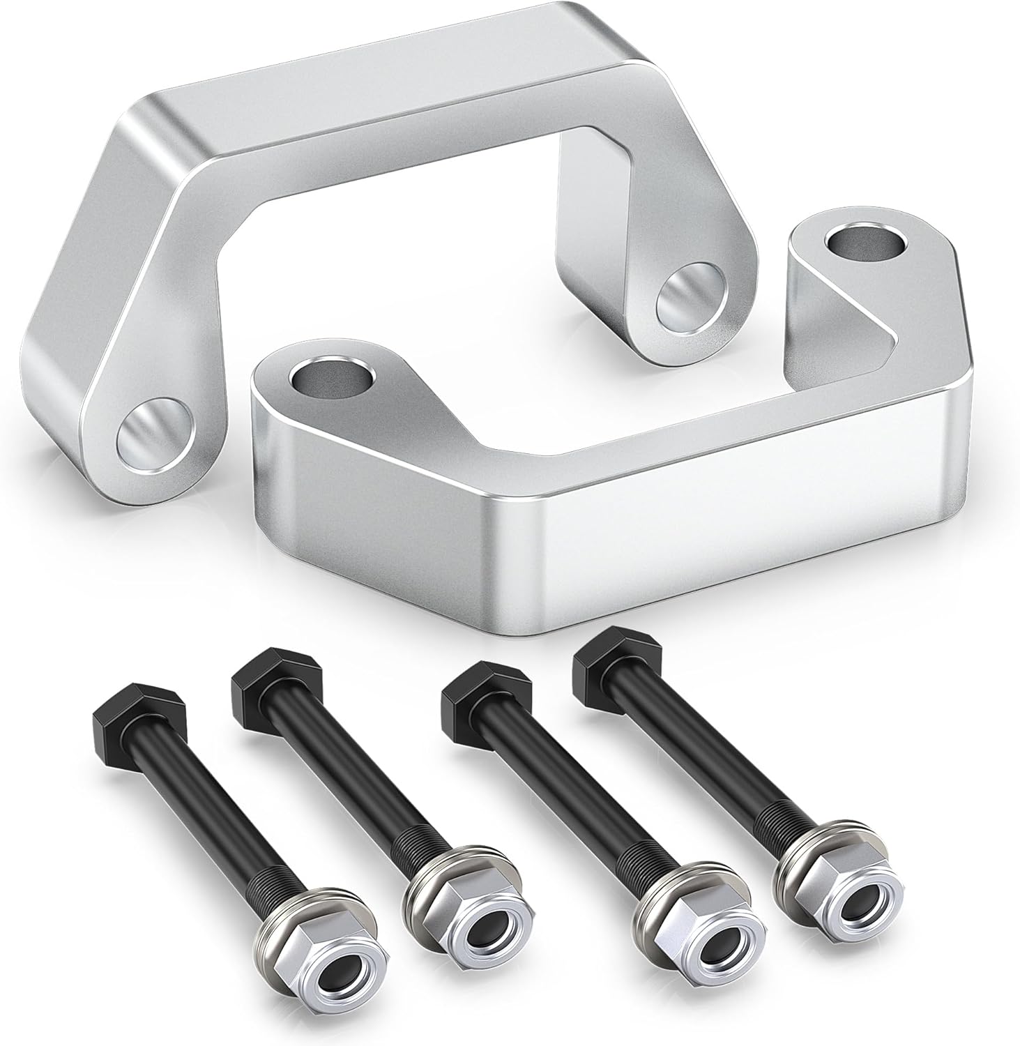 RENO 1.5" Leveling Lift Kit Compatible with 2007-2026 Silverado 1500 Avalanche Suburban Tahoe/Sierra 1500 Yukon XL 1500 4WD 2WD Truck Front Lift Kits (Aluminium, 2Pcs)