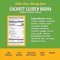Vista 2 de Brooklyn Delhi - Korma de Coco y Anacardo - Salsa india a fuego lento con crema de anacardo y especias aromáticas - Suficientemente suave para un