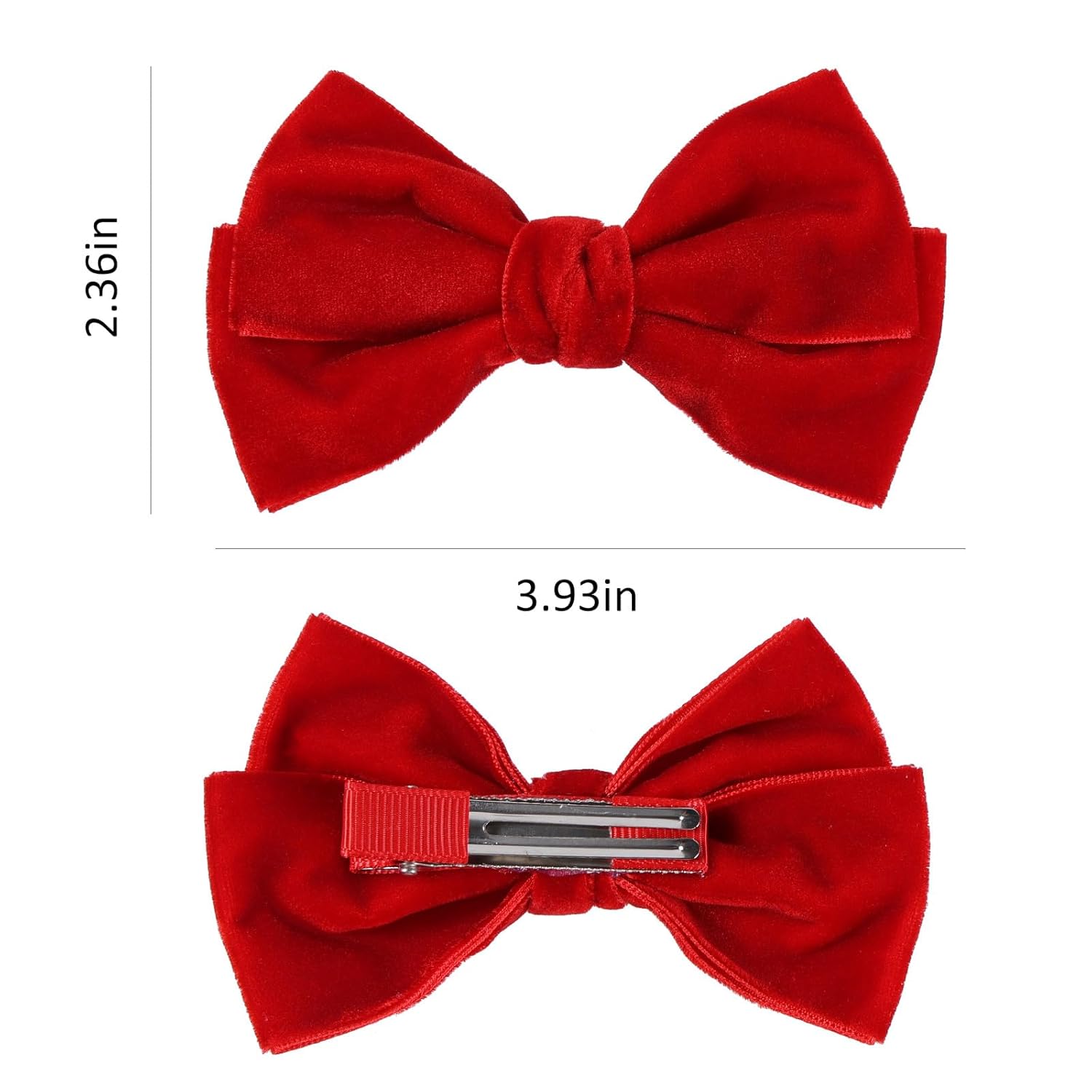 Oaoleer 4 Lazos Para El Cabello Para Niñas, Clips De Cinta De Grogrén Con Purpurina De 4.5