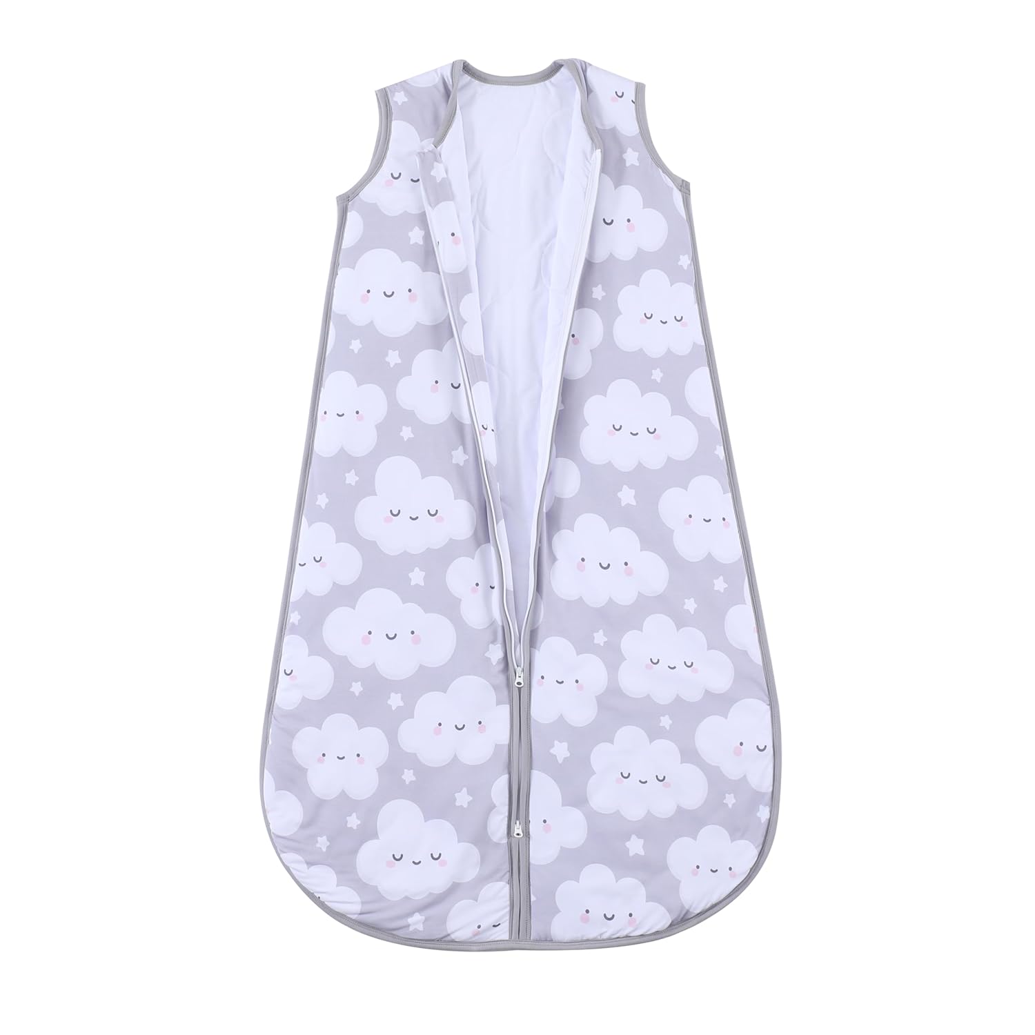TADO MUSLIN Baby Sleep Sack 2-4 T 95% Viscose from Bamboo 5% Spandex Boys & Girls Wearable Blanket 1.0 TOG Toddler Sleeping Sack 2- Way Zipper X-Large Cloud