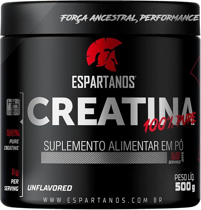 Creatina Monohidratada 100% Pura 500g - Espartanos
