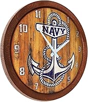 Vista 518 de The Fan-Brand NCAA Oklahoma Sooners: Faux Barrel Top Wall Clock Sports Team Bar Sign Décor - Home Man Cave, Party Decoration - Made On Demand