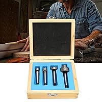 Vista 6 de Juego central de 4 piezas de torno de madera para herramientas de torneado de madera, dedal de carpintería (MT1)