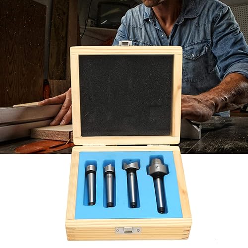 Miniatura 4 de Juego central de 4 piezas de torno de madera para herramientas de torneado de madera, dedal de carpintería (MT1)