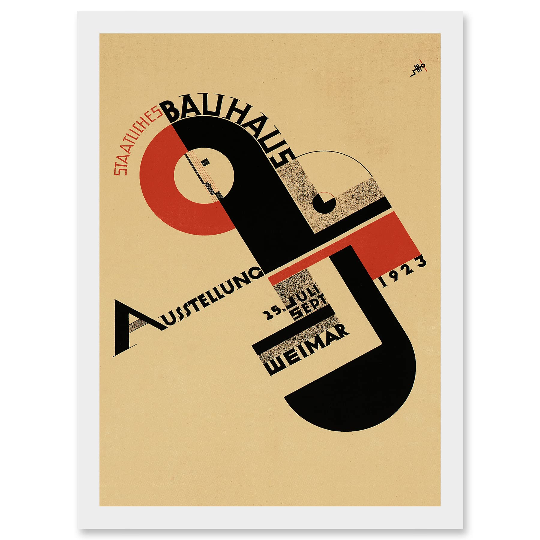 Bauhaus Weimar Icon Germany Vintage Retro Advert Poster Artwork Framed Wall Art Print A4