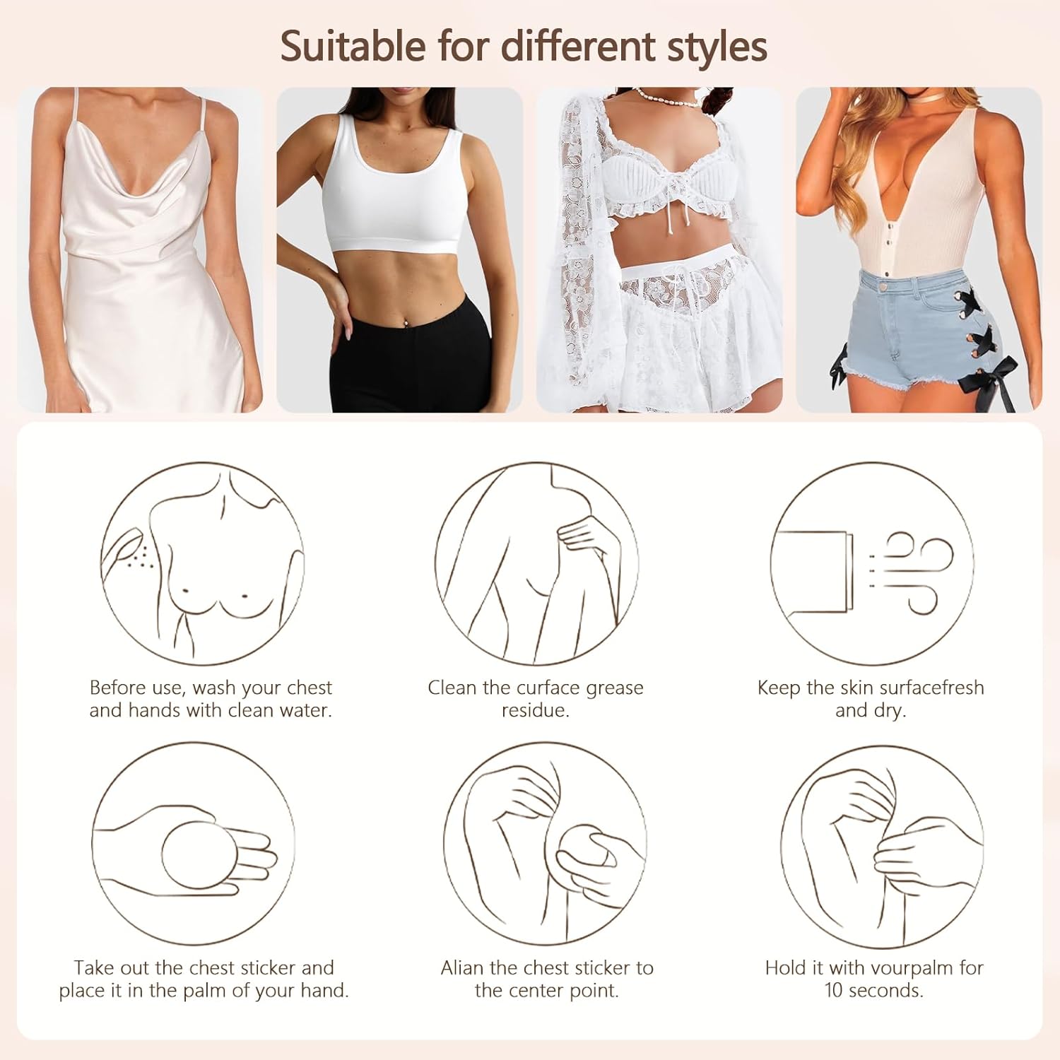 Not Sticky Pasties Nipple Covers, Grippy Seamless Covers, Reusable Silicone No-Show Inserts with Travel Box - Image 4