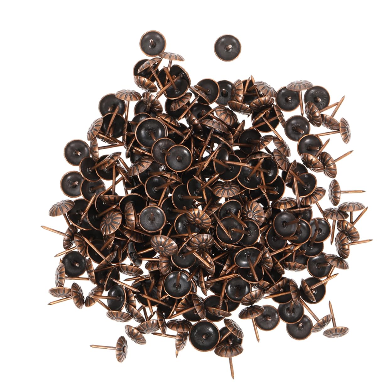 LIFKICH 200pcs Iron Upholstery Nails Vintage Upholstery Tacks Decorative Push Pins Furniture Tacks DIY Craft Nails