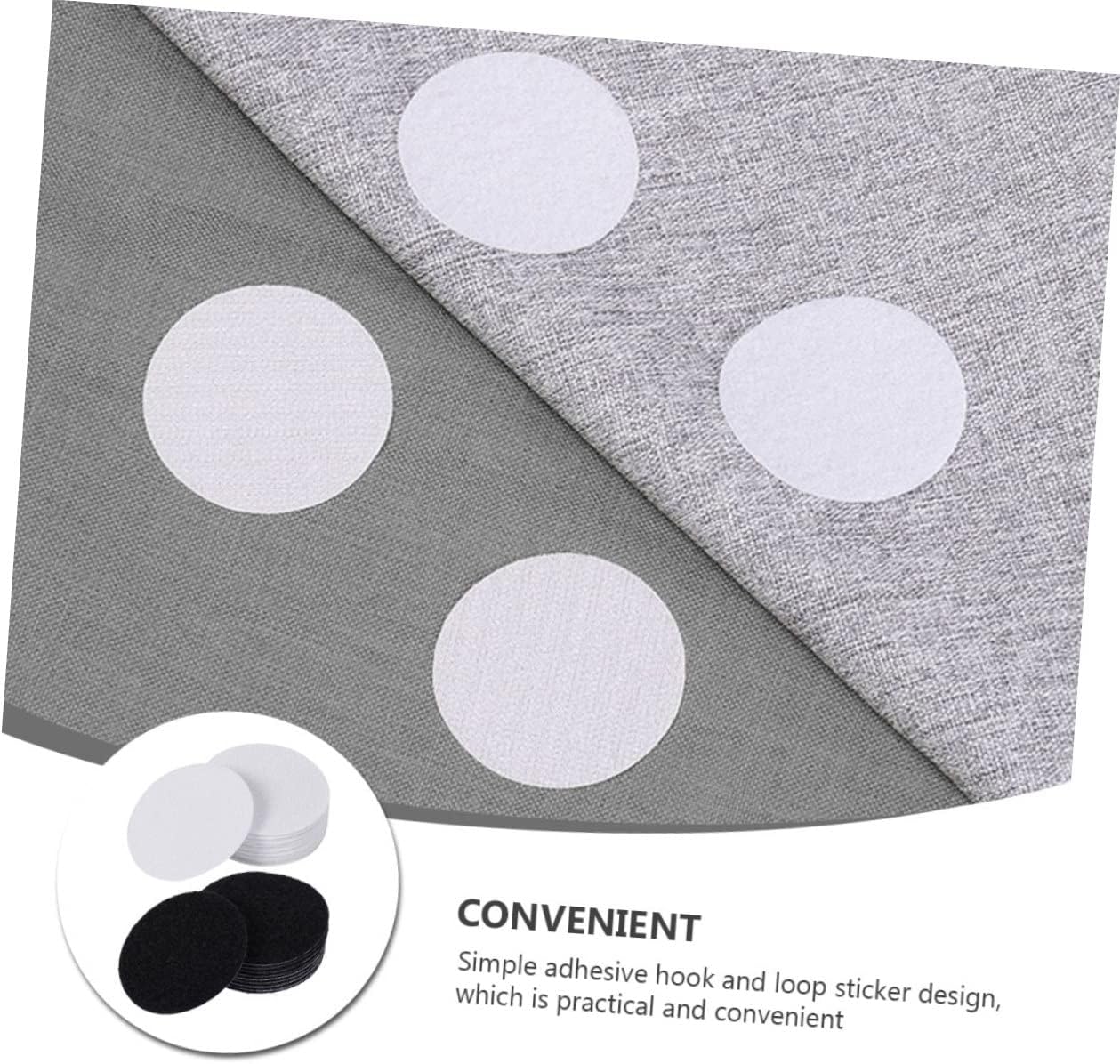 VILLCASE 40pairs Hook and Loop Fixing Sticker Self-Adhesive Furniture Fixing Sticker Carpet Gripper for Home