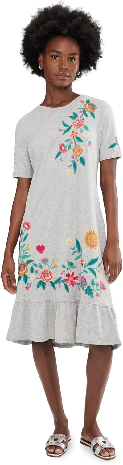 Johnny was Women's Ruffle Hem Knit Midi Dress - Ziviana