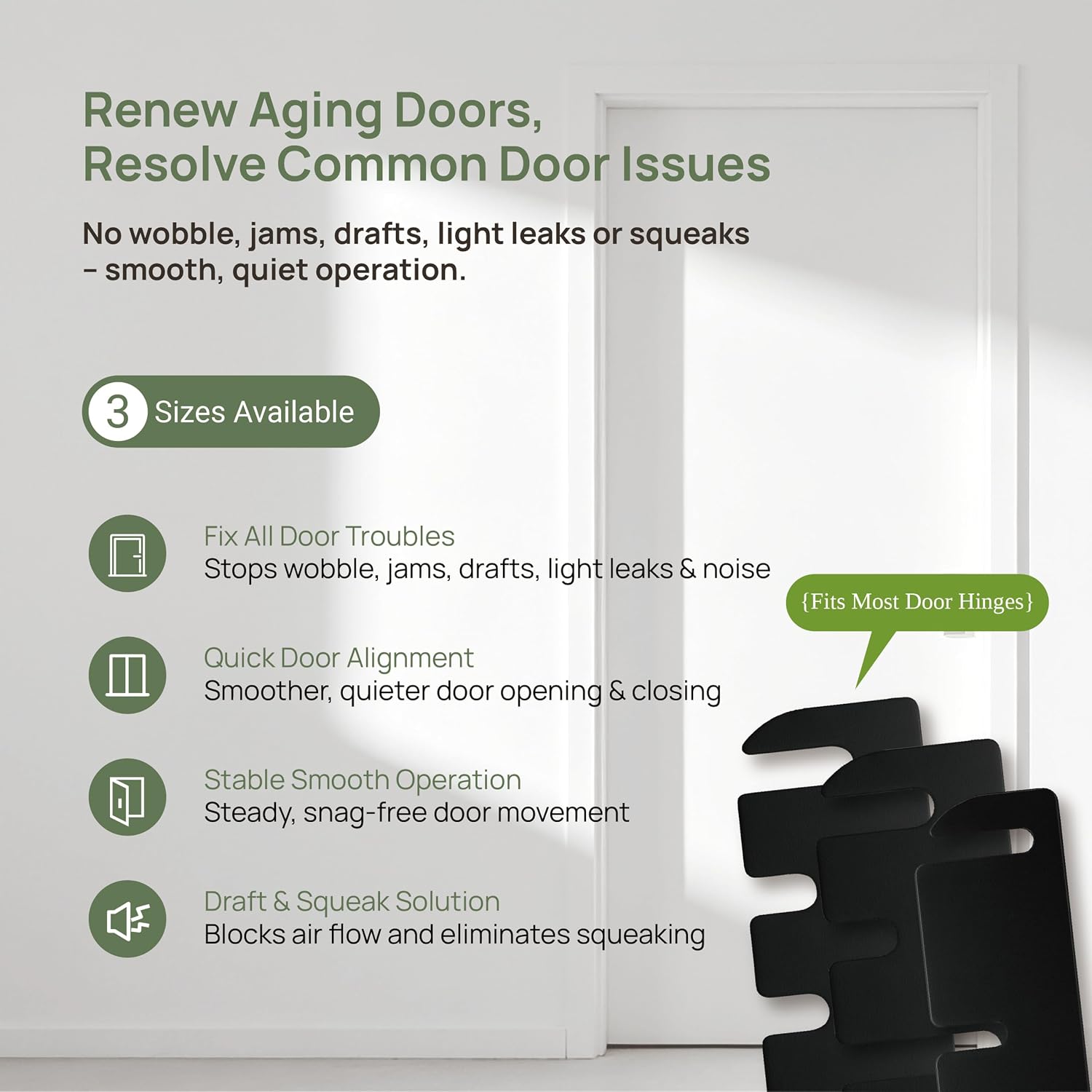 10 pcs Door Hinge shims 3.5 Inch,Door Hinge Spacer,shims for Door Hinges
