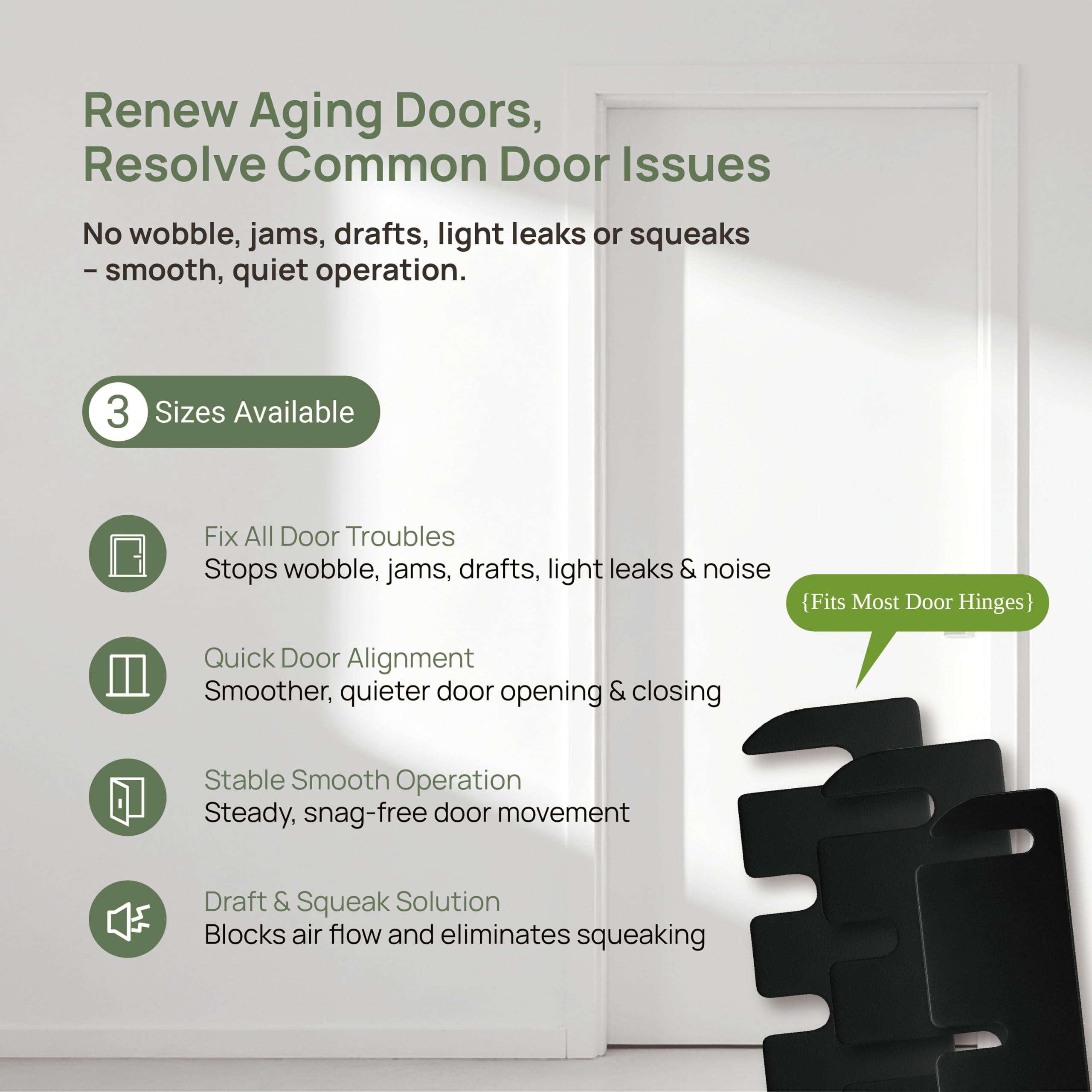 Door Hinge Shims - Level & Stabilize Doors -7