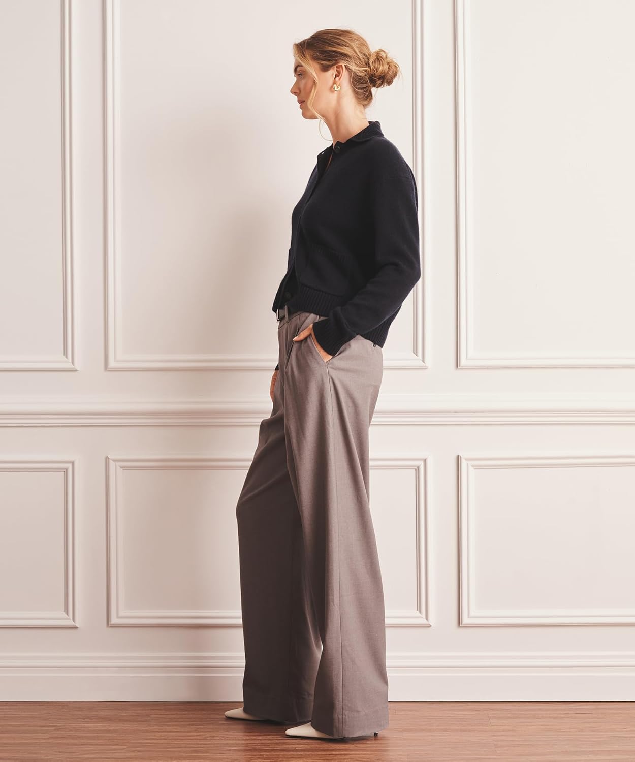 NAADAM Womens, Luxe Cashmere Collared Cardigan, - Image 4