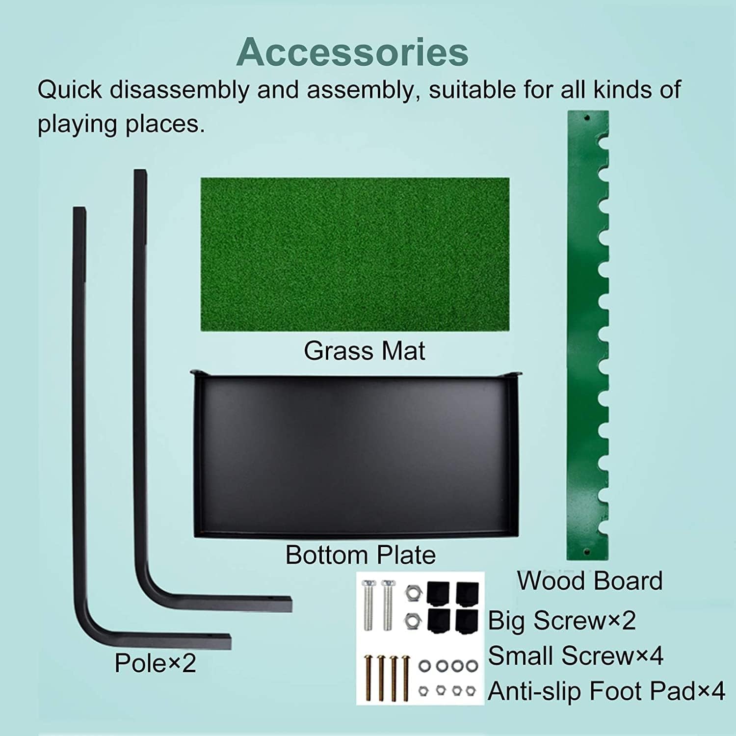 Katzowen Practice Mat Golf Club Organizers Display Shelf, 9 Putter Holder Wooden Golf Club Organizer Stand Equipment, Outdoor Golf Driver Storage Rack