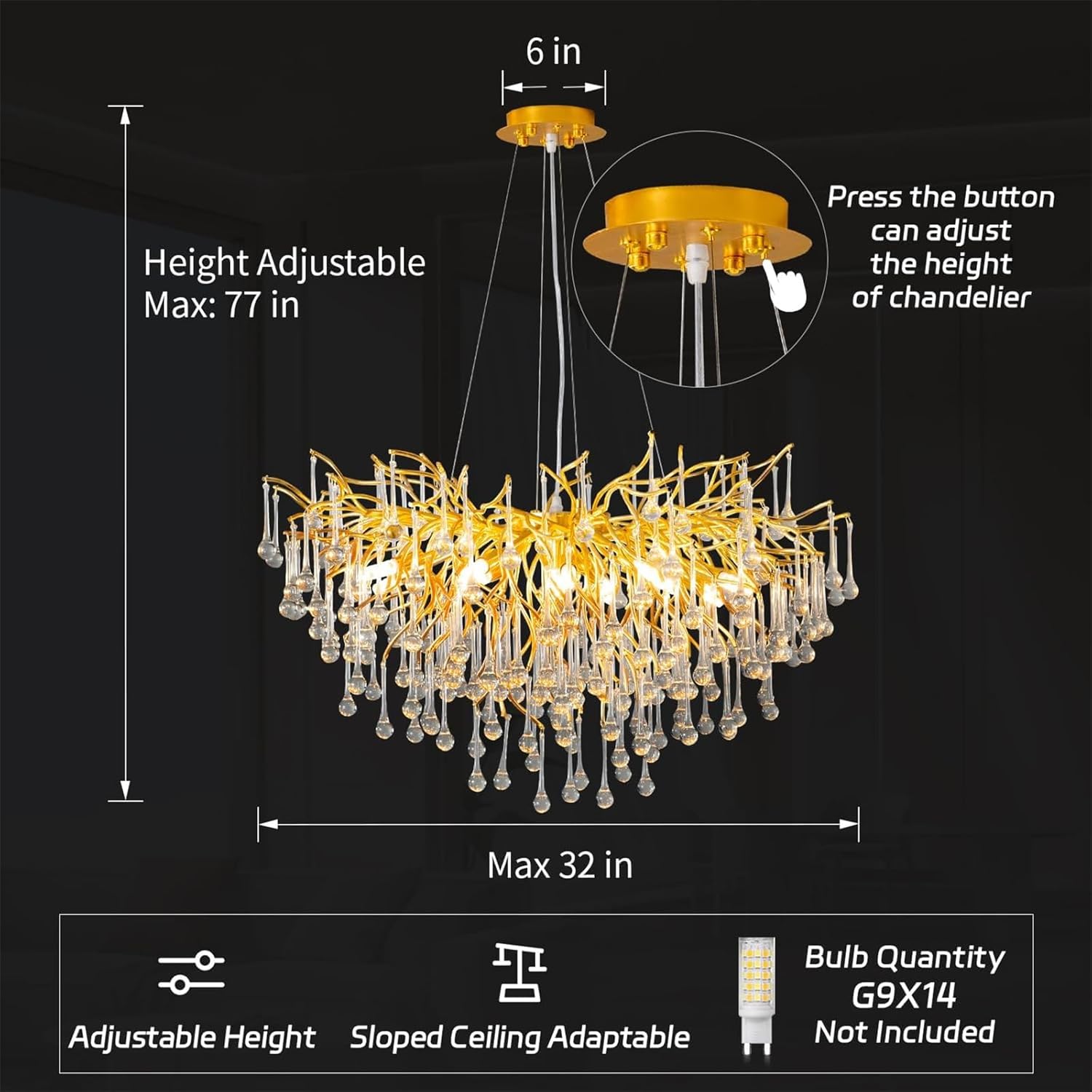 選りすぐり✴︎シャンデリアのパーツ✴︎ 選りすぐり✴︎シャンデリアのパーツ✴︎ しずく型 22mm 8色選べる 12