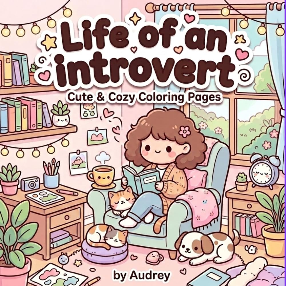 Life of an Introvert: Cute & Cozy Coloring Book
