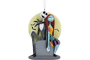Hallmark Disney Tim Burton's The Nightmare Before Christmas Jack and Sally on Tombstone Christmas Ornament