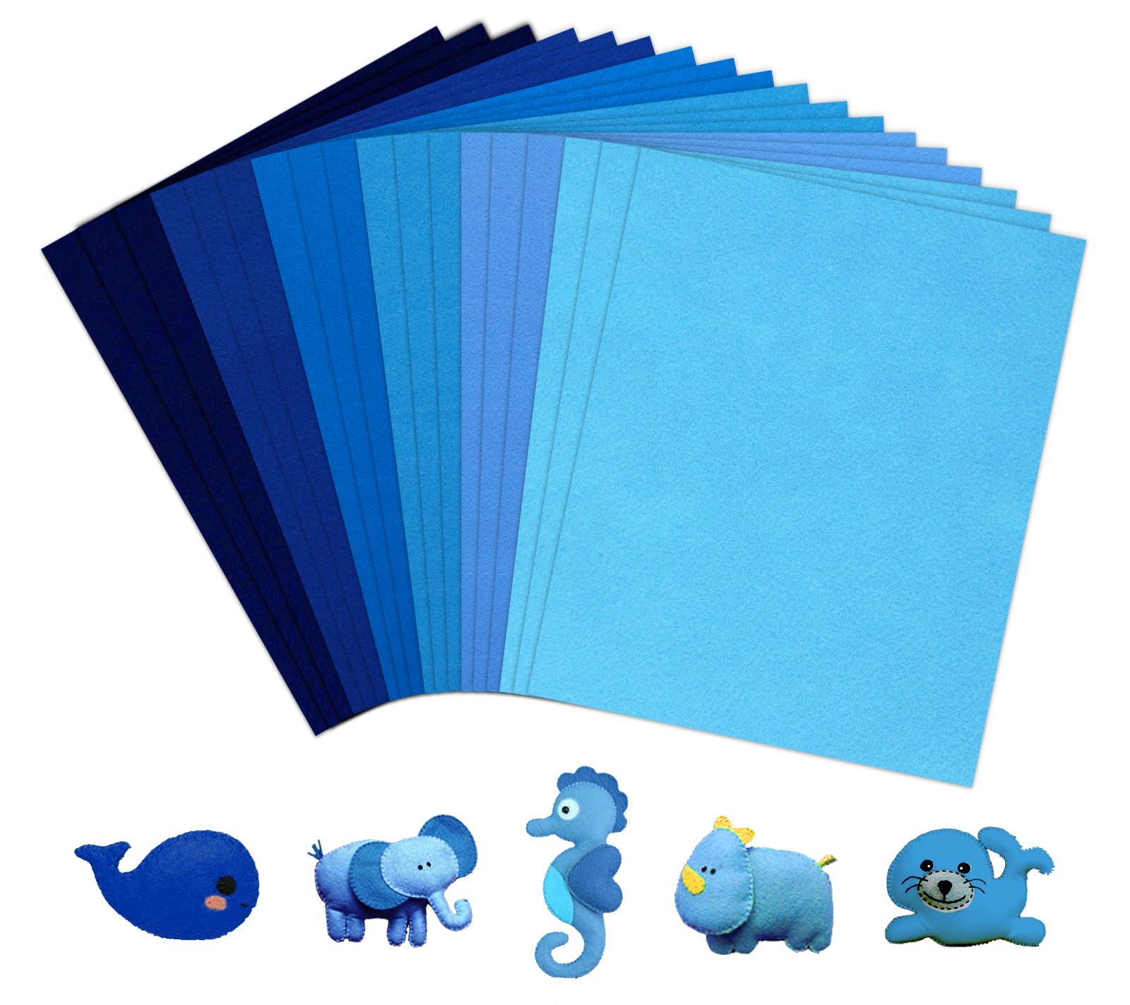 Feuilles de feutre pour loisirs créatifs et patchwork multicolore de 20x30cm - 8