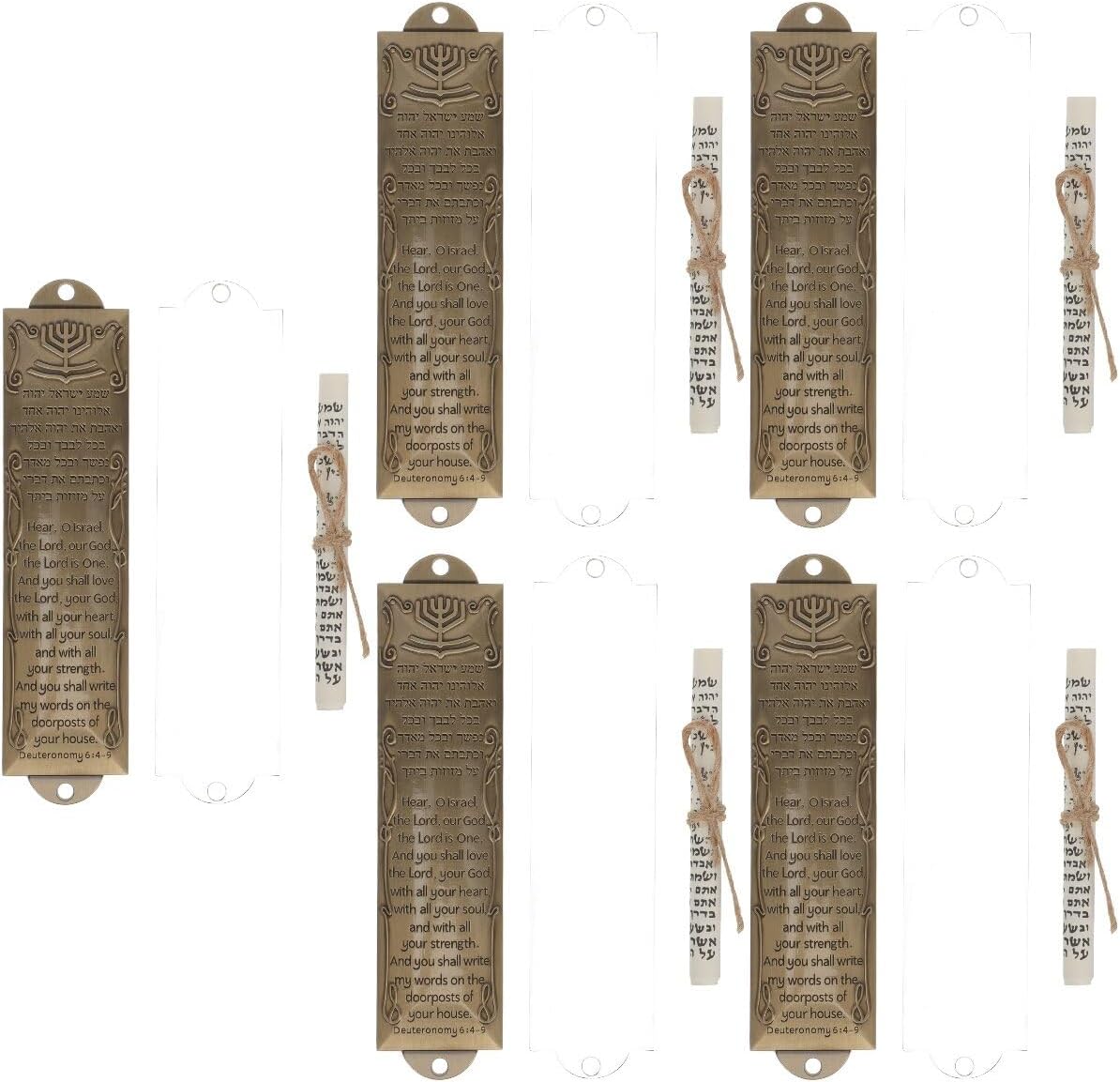 ARTIBETTER 5 Sets Mezuzah with Scroll Door Jewish Mitzvah