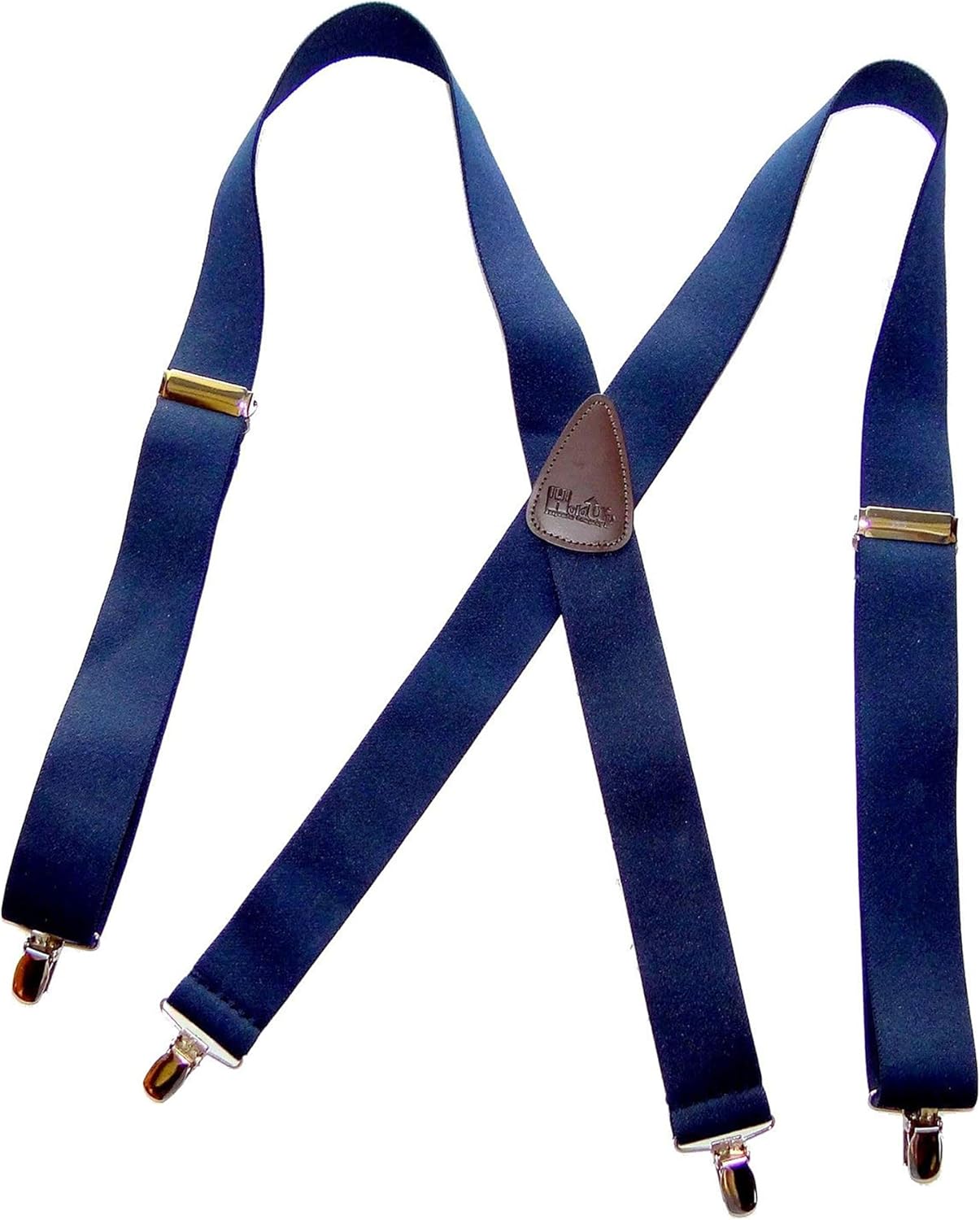 1 1/2" Wide Classic Series Holdups Suspenders for Men in X-back style w/USA Patented No-slip® Silver Clips