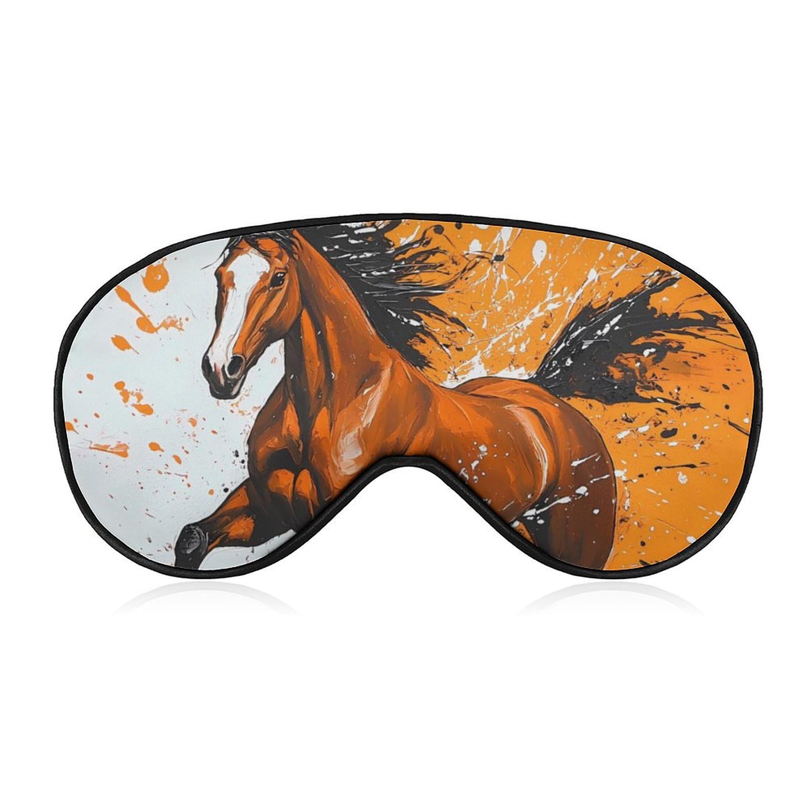 Galloping Horse Sleep Mask Eye Shade Cover Adjustable Strap for Travel Lunch Break Women Men