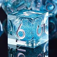 Vista 36 de YEMEKO Beholder's Dargon Eye DND - Juego de dados de ojo de gato con núcleo líquido, borde afilado, hechos a mano para Dungeons and Dragons Ttrpg