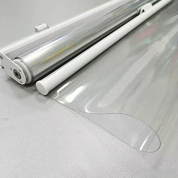 Waterproof PVC Transparent Roller Blind, Vinyl Roller Shades Pull Down Curtains, Cordless Shades Roll Thermal Insulated Dustproof for Indoor Outdoor, Customizable SizeW200xh200cm/78.7x78.7