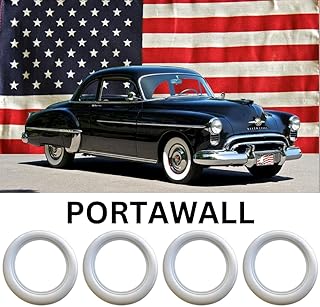 15"X3" Wide Big White Wall Portawall Tire Insert Trim Set 4pcs