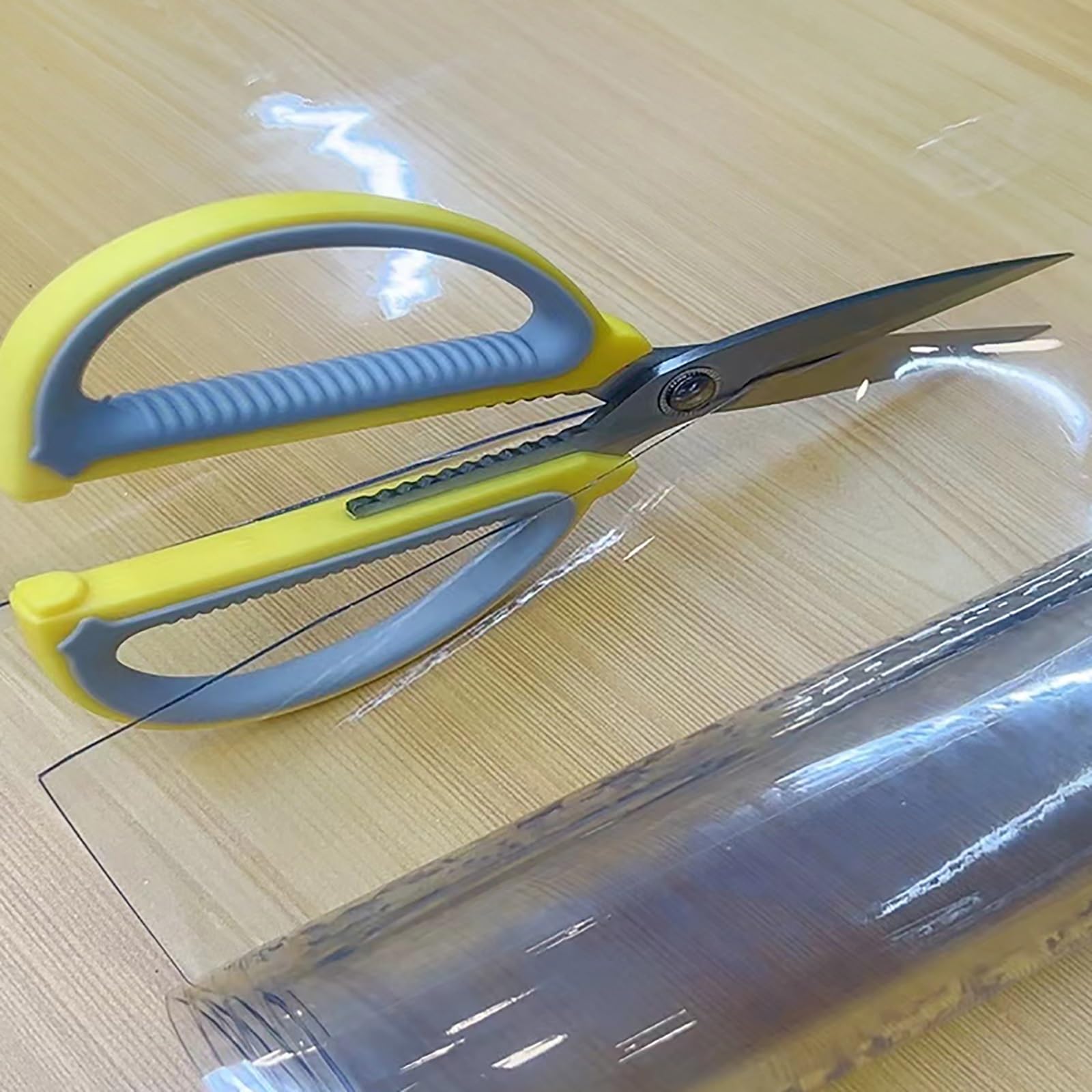 Generico Tappetino da Scrivania Trasparente, 2mm Copertura per Tavolo Grande, Sottomano da Scrivania, in PVC, Resistente al Calore, Impermeabile, per Ufficio e Casa(Glassato,W90xH120cm)