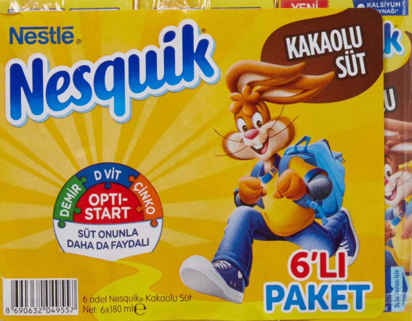 Nesquik Kakaolu Süt 6'lı Paket (6 x 180 ml)