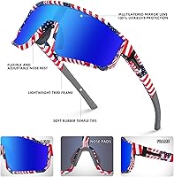 Vista 29 de MVPTGRS Gafas de sol de béisbol juveniles para niños y niñas de 8 a 14 años TR90 con marco para niños, gafas de sol deportivas para sóftbol